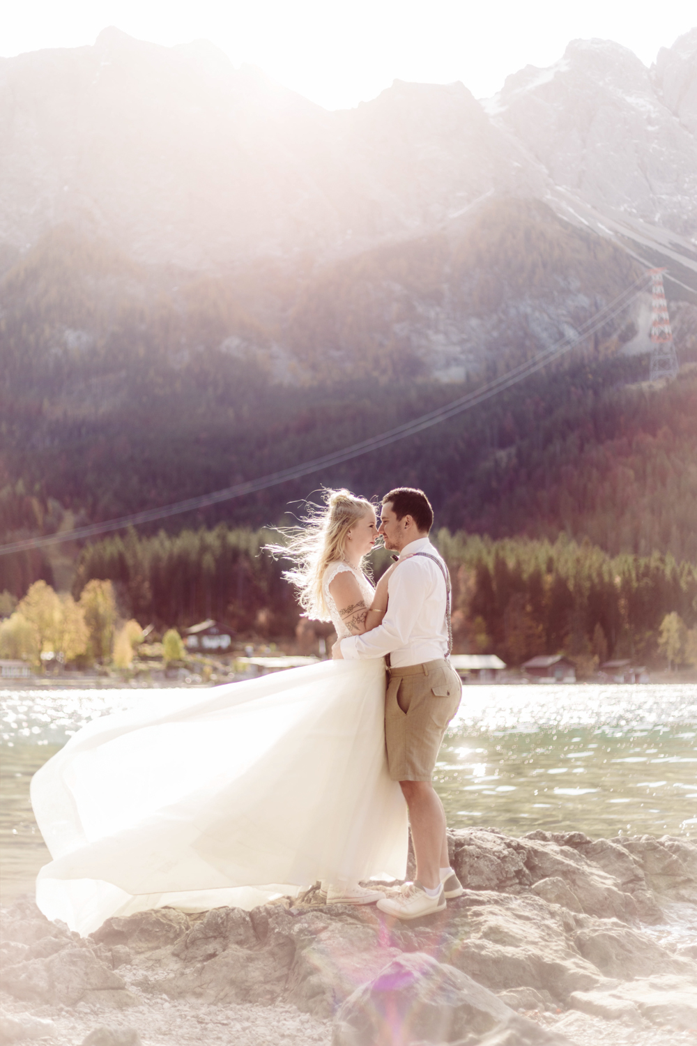 Heiraten zuzweit Hochzeitsfotografin Eibsee Zugspitze7